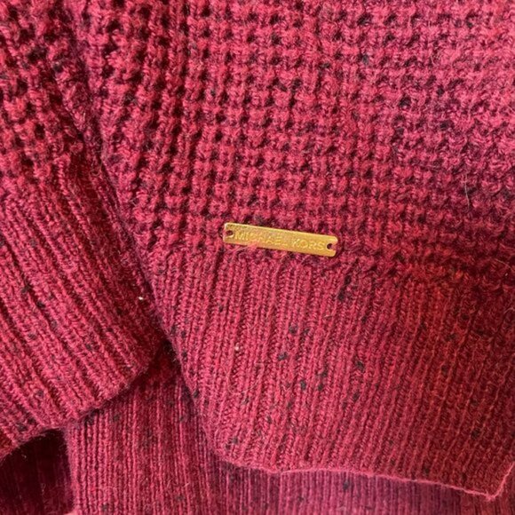 Michael Kors Cowl Neck Wool Mix Sweater Sz L - Picture 2 of 5